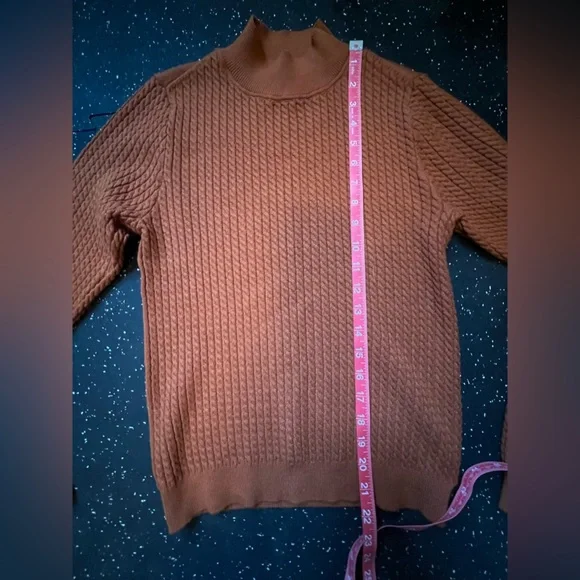 Iike new! Elie. By Elie Tahari Rust Orange Woven Sweater - Picture 7 of 7